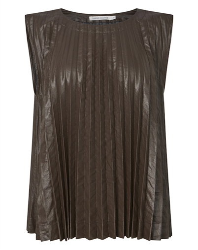 Rabens Saloner - Sinem Pleats Top - French Toast